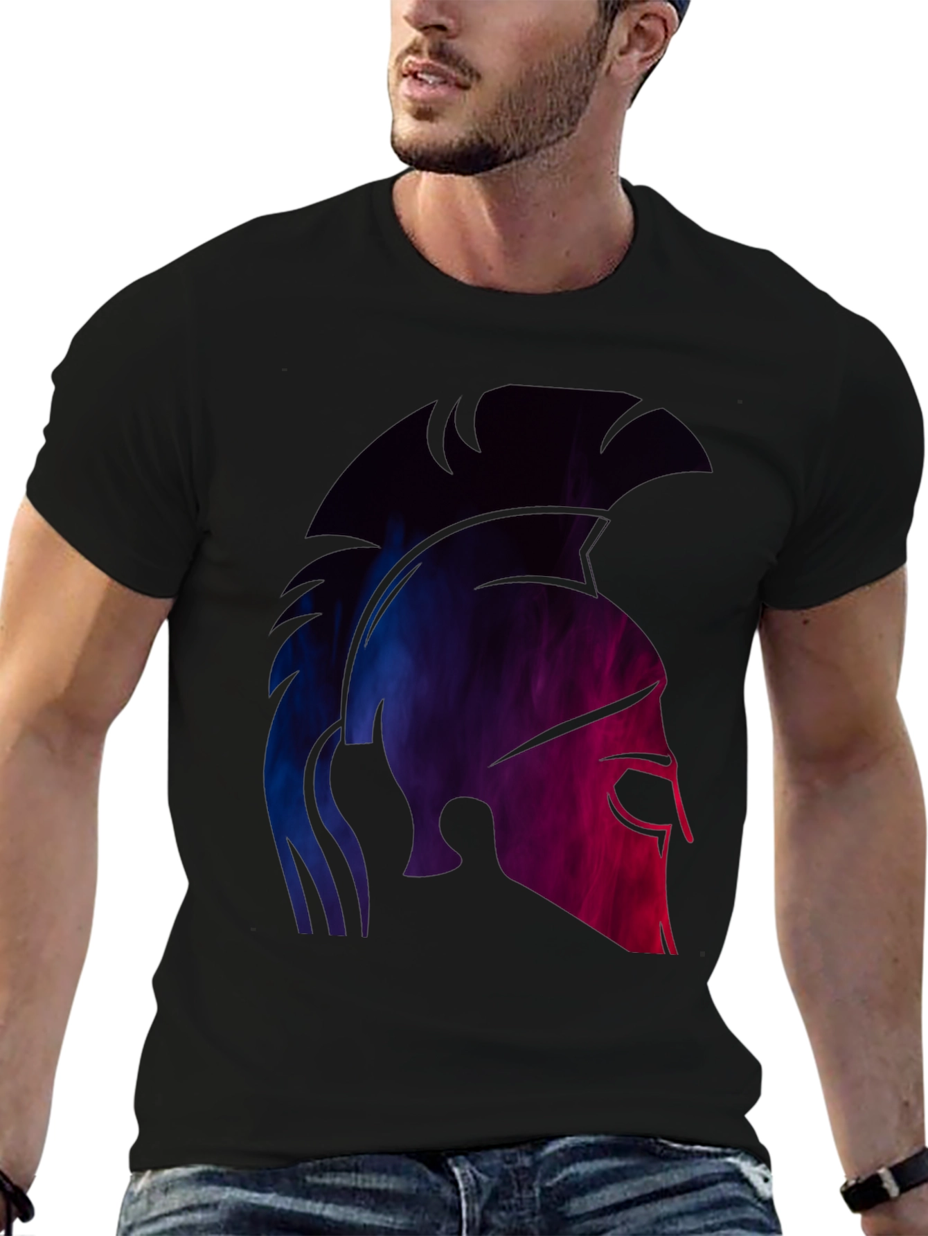 Spartan Helmet Graphic Tee - Black