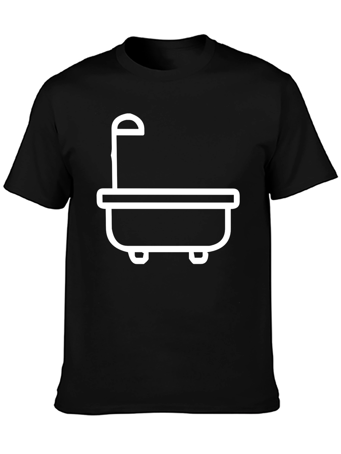 Bathtub Graphic Tee - Stylish Black Cotton T-Shirt