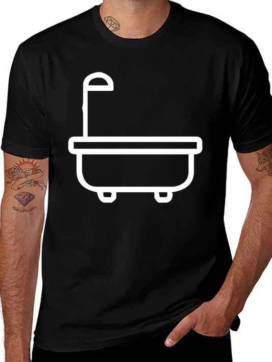 Bathtub Graphic Tee - Stylish Black Cotton T-Shirt