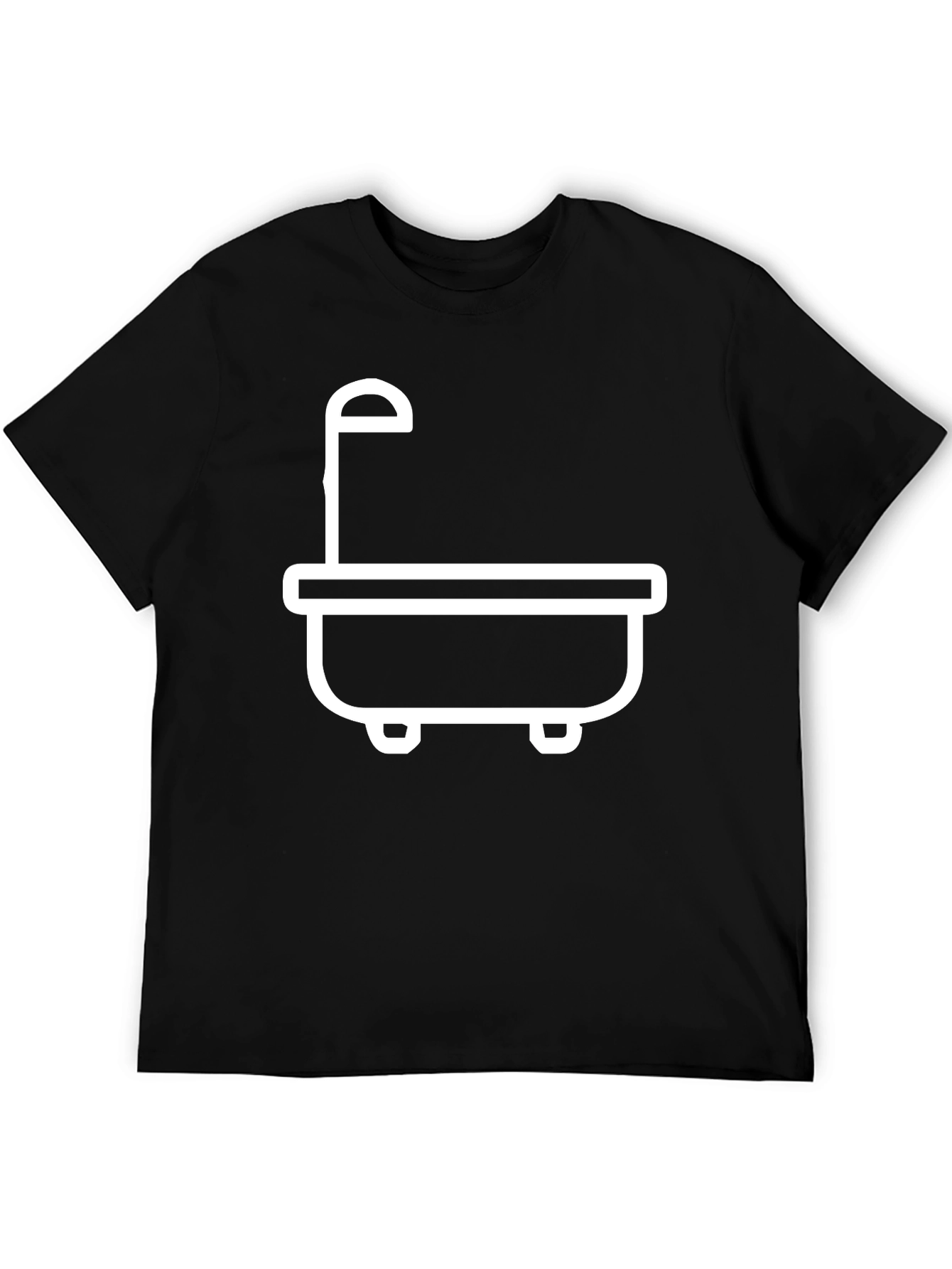 Bathtub Graphic Tee - Stylish Black Cotton T-Shirt