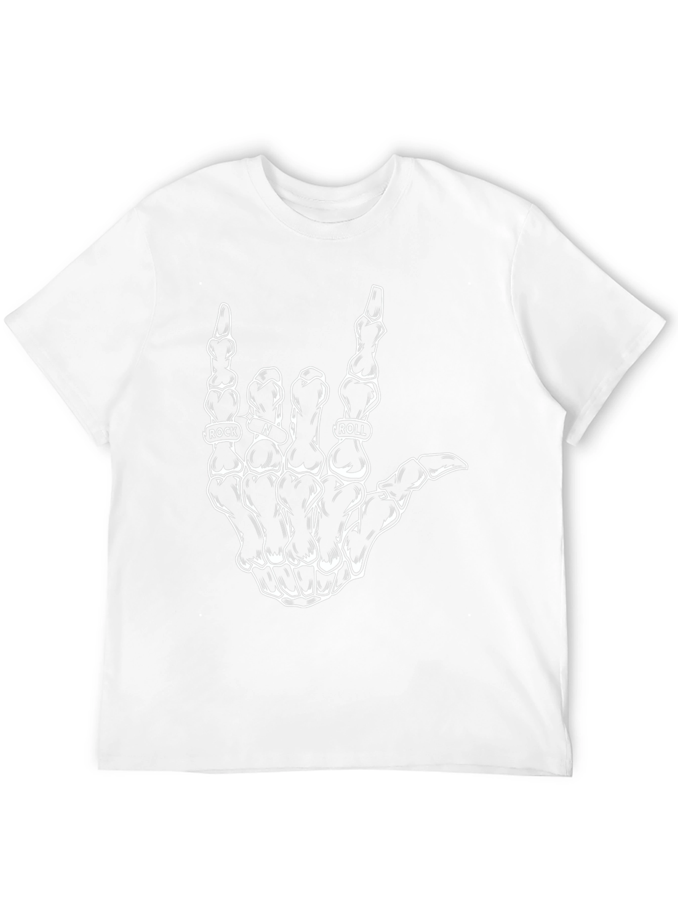 Rock and Roll Skeleton Hand Graphic Tee