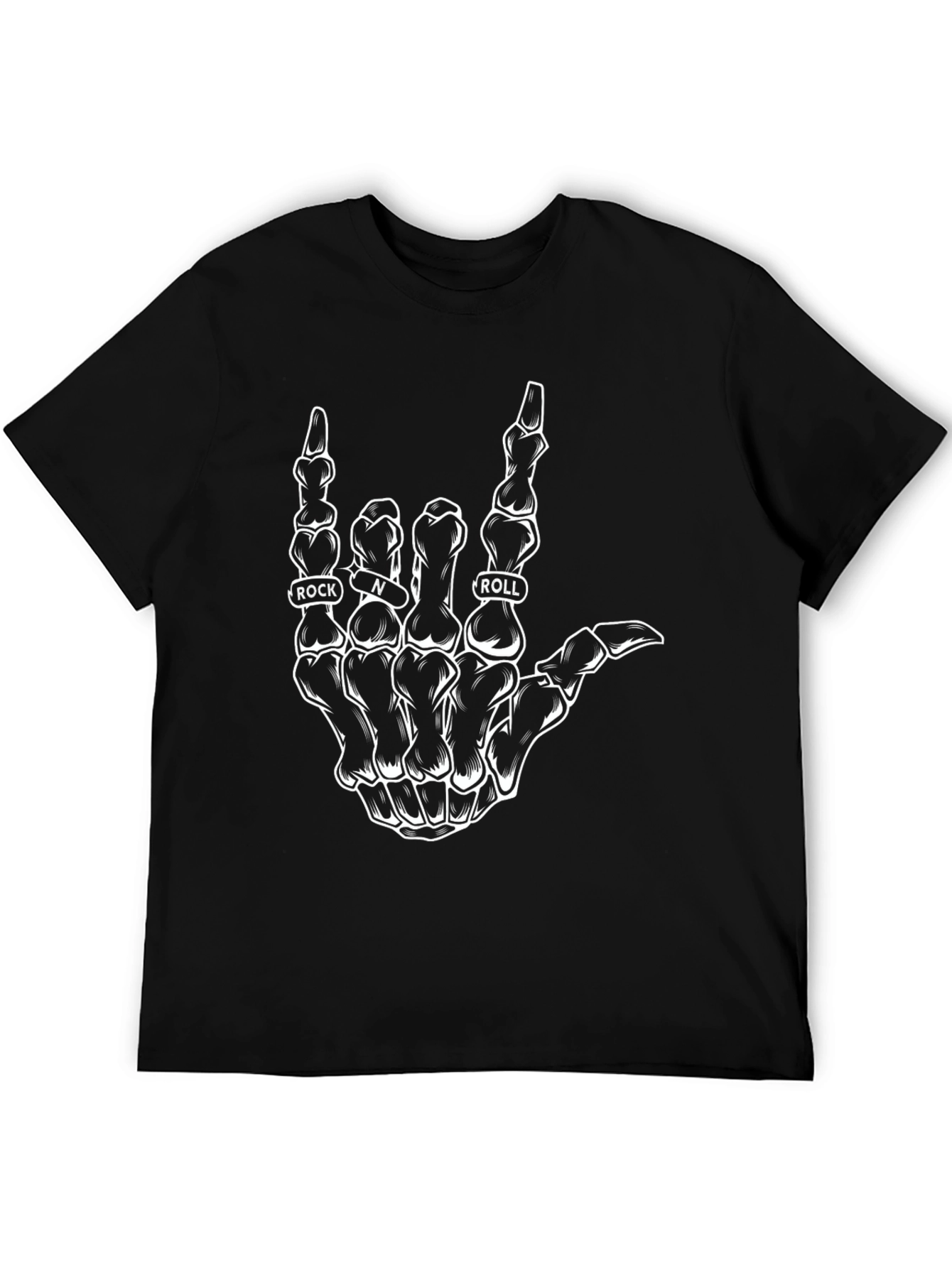 Rock and Roll Skeleton Hand Graphic Tee