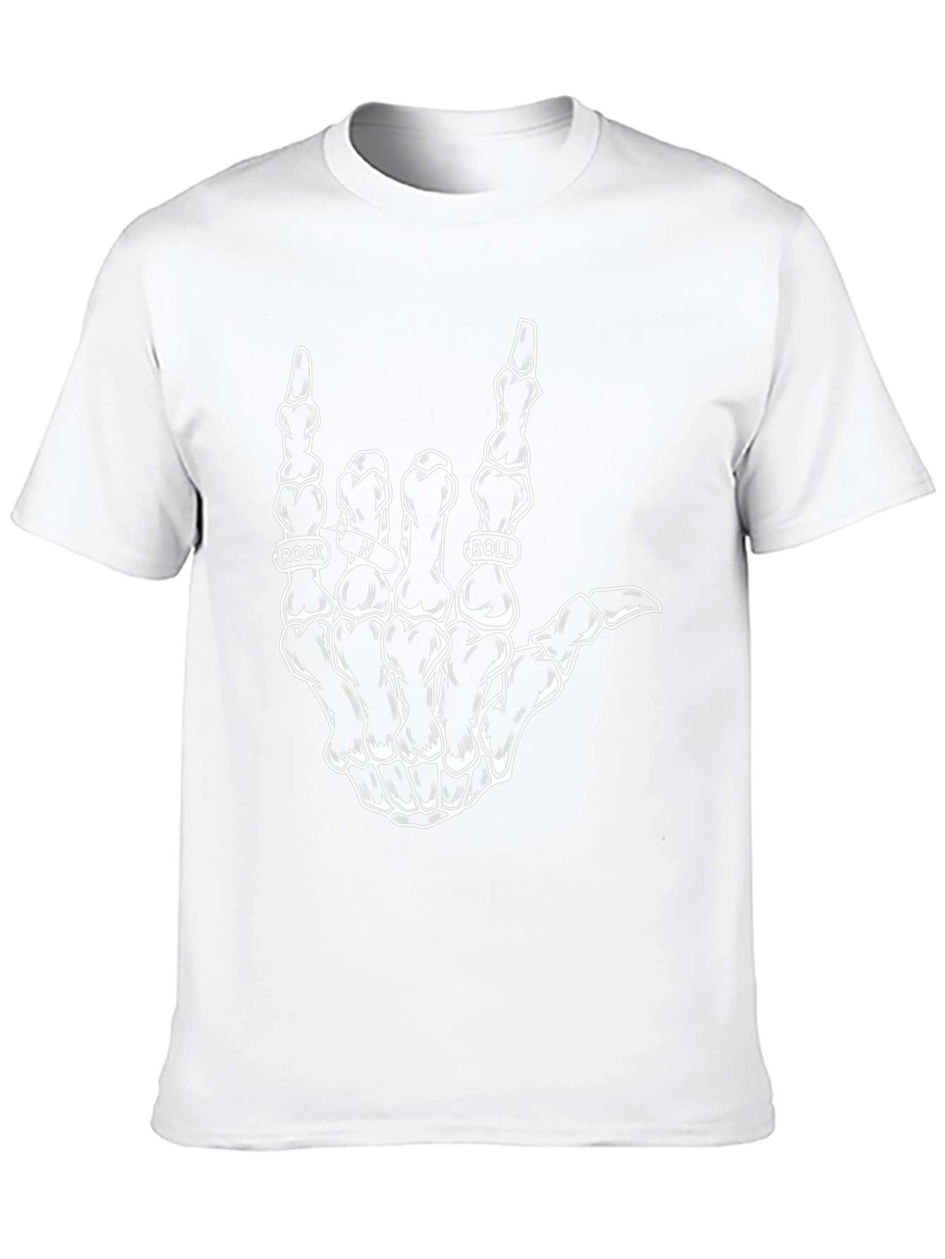 Rock and Roll Skeleton Hand Graphic Tee