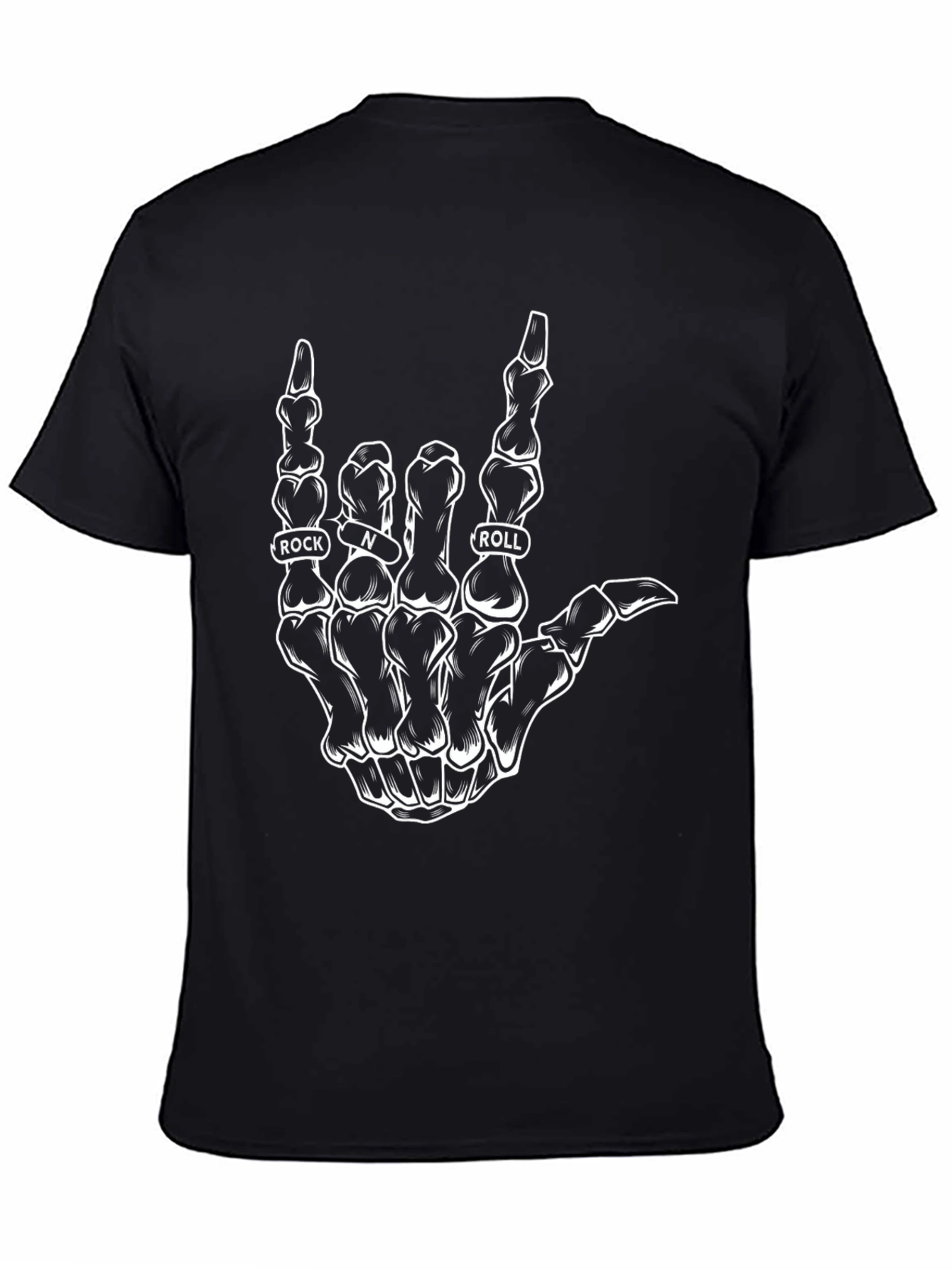 Rock and Roll Skeleton Hand Graphic Tee