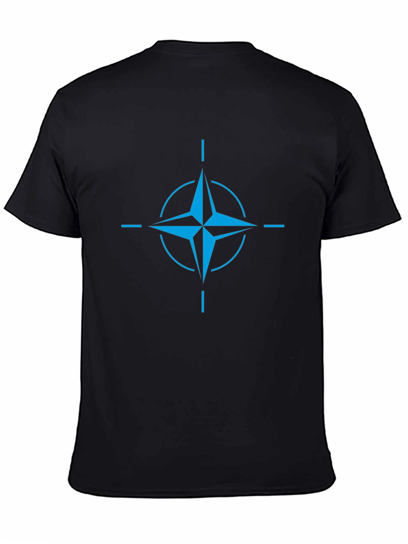 Blue NATO Star Black T-Shirt