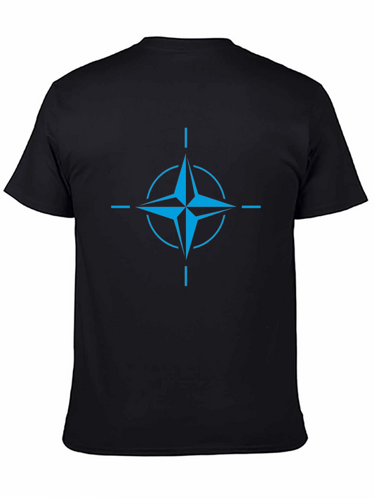 Blue NATO Star Black T-Shirt