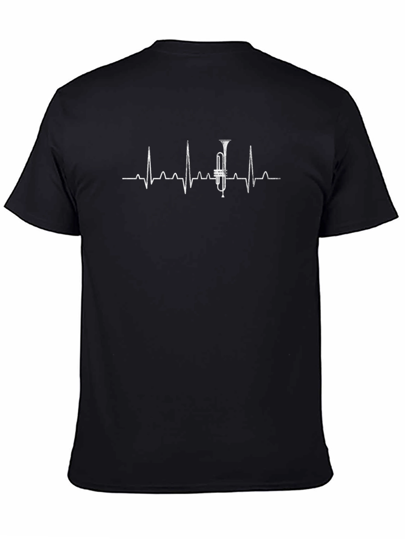 Music Heartbeat Trumpet T-Shirt - Black