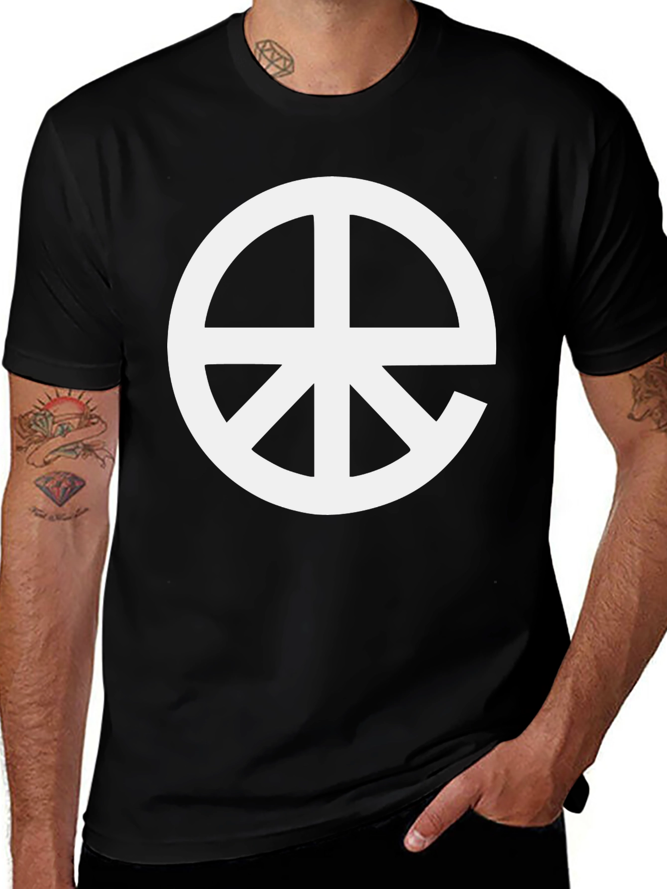 Symbol Graphic Tee - Black Cotton Blend