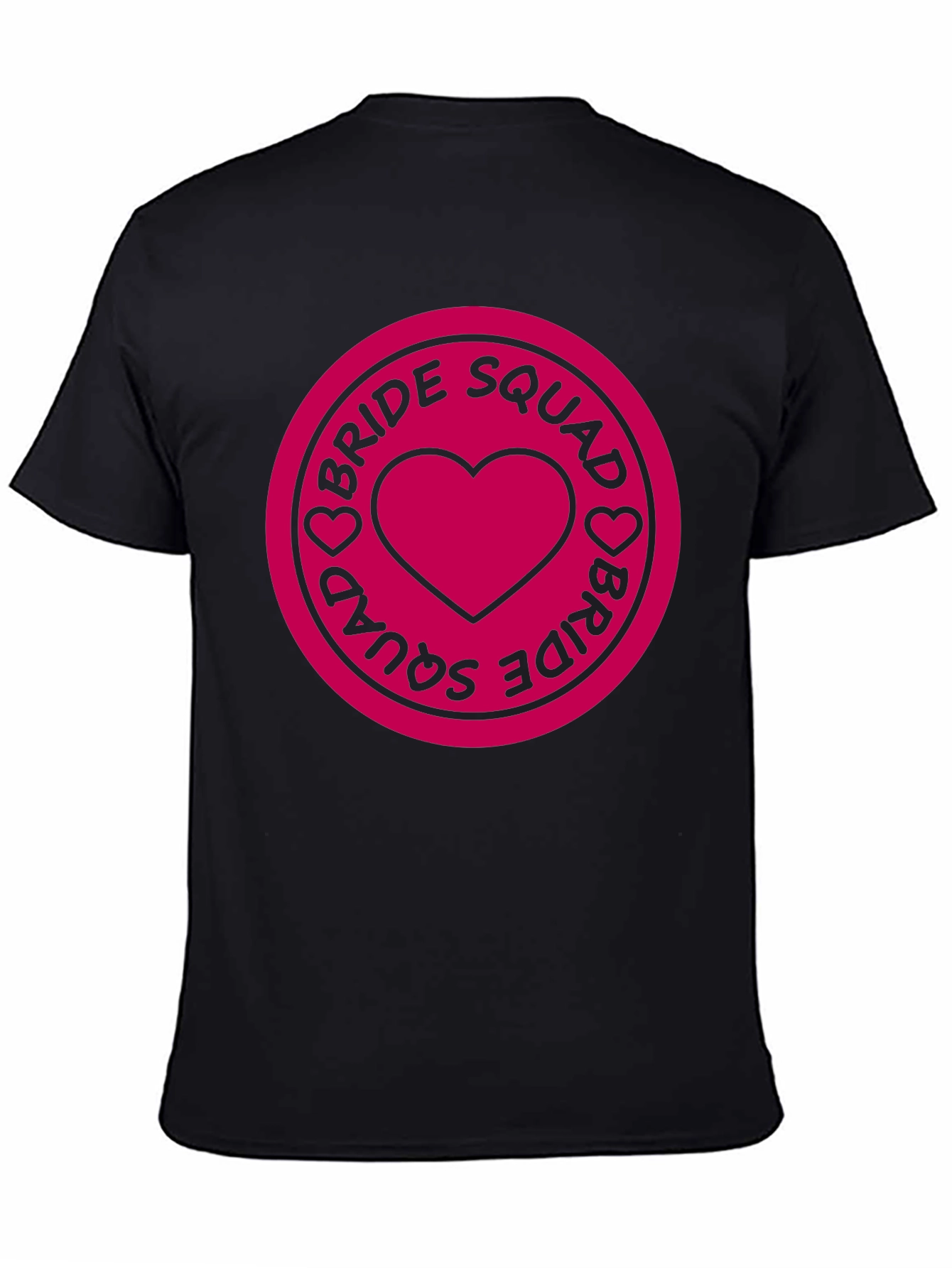 Bride Squad Heart Graphic Tee - Black
