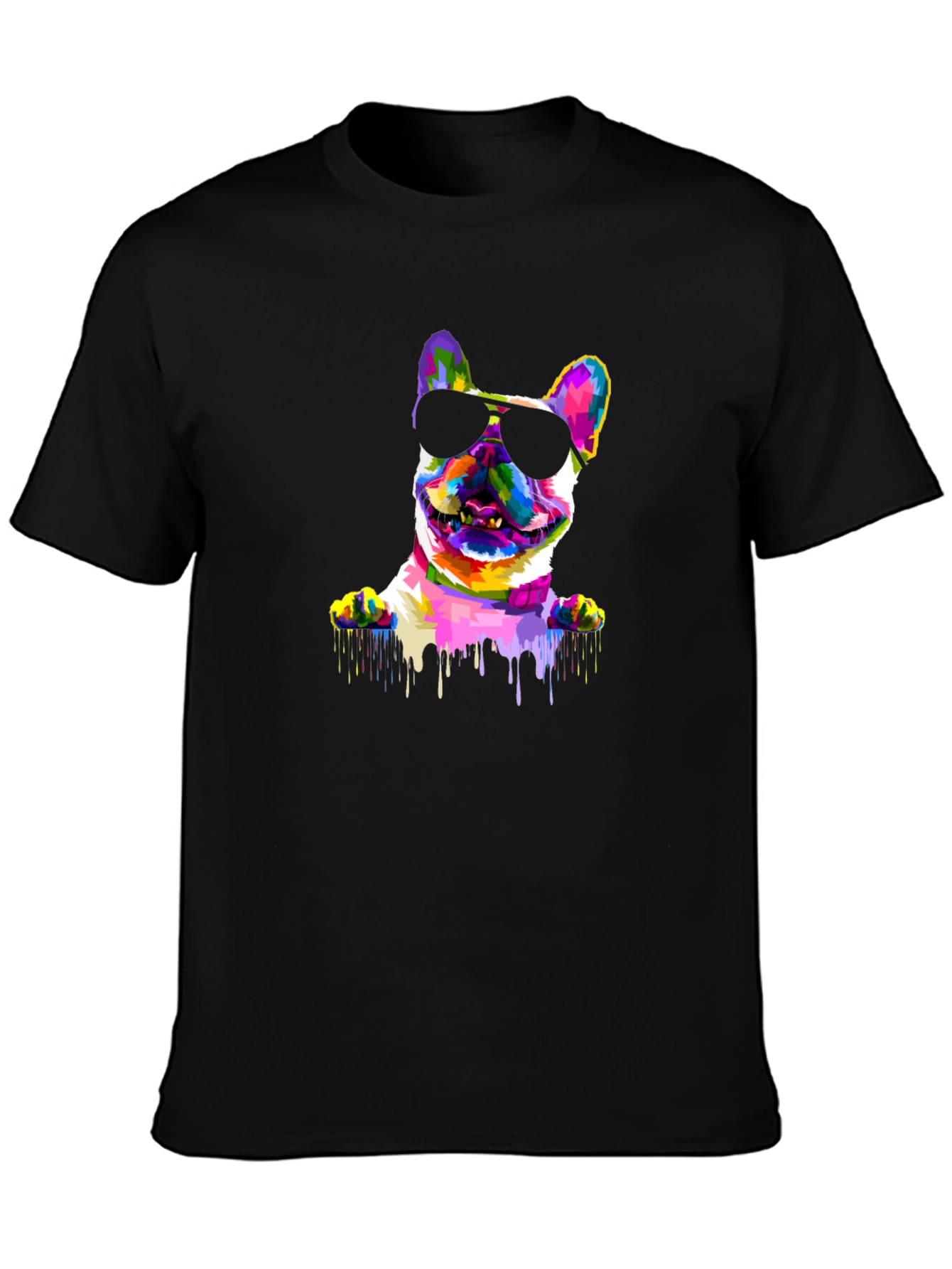 French Bulldog Paint Drip T-Shirt – Trendy Dog Lover Tee