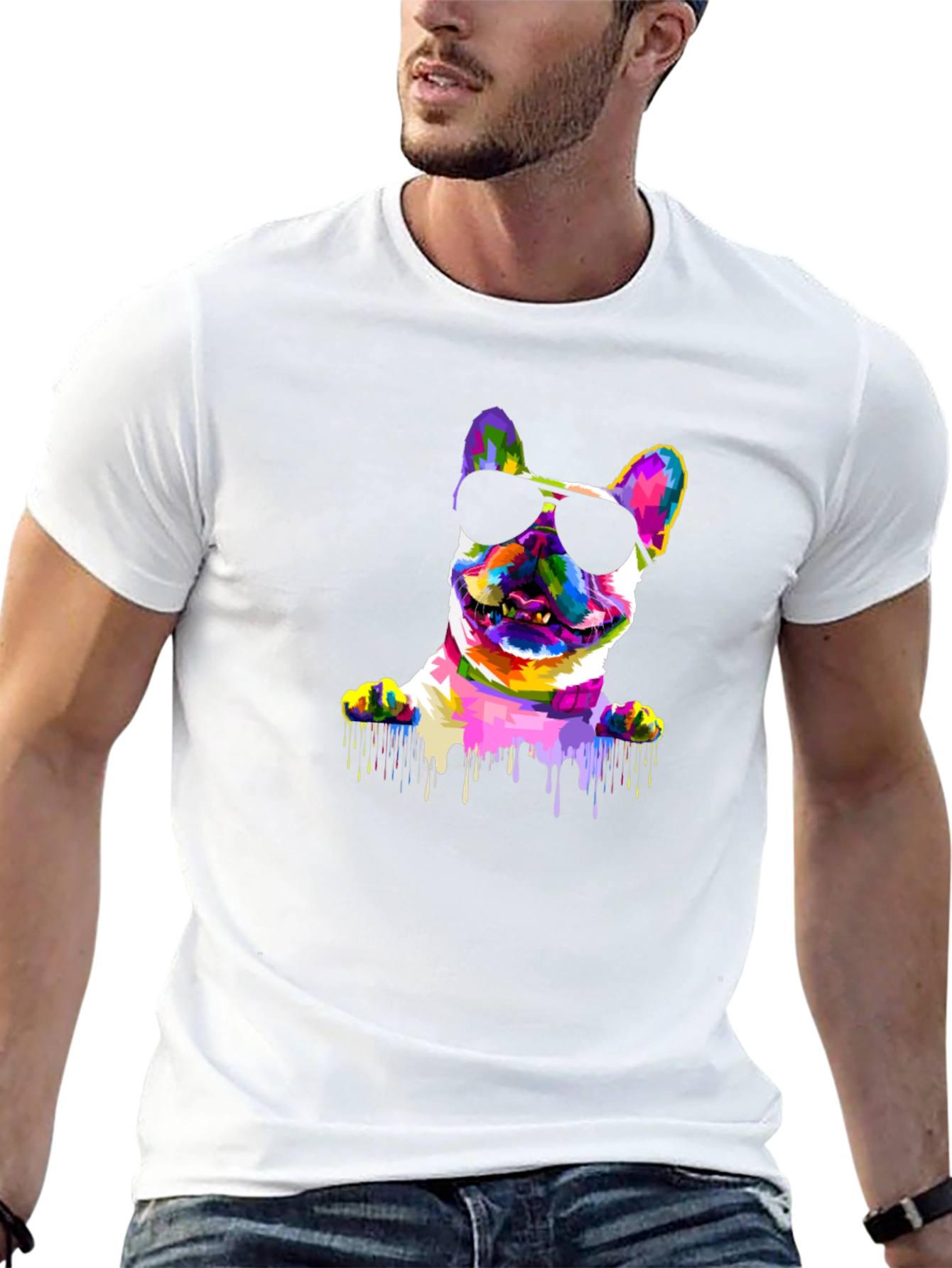 French Bulldog Paint Drip T-Shirt – Trendy Dog Lover Tee