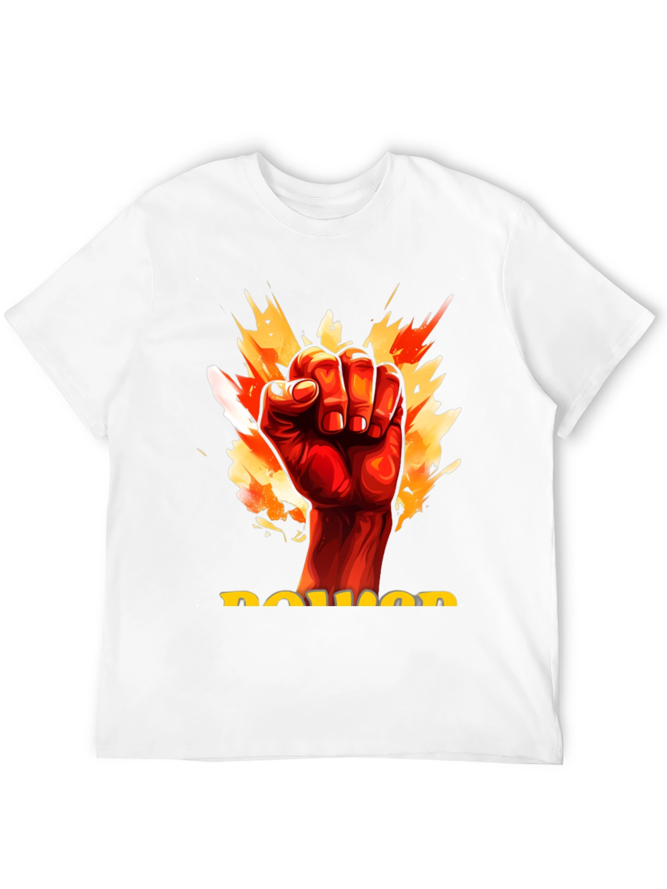 Power Fist Graphic Tee - Mens Black Cotton T-Shirt
