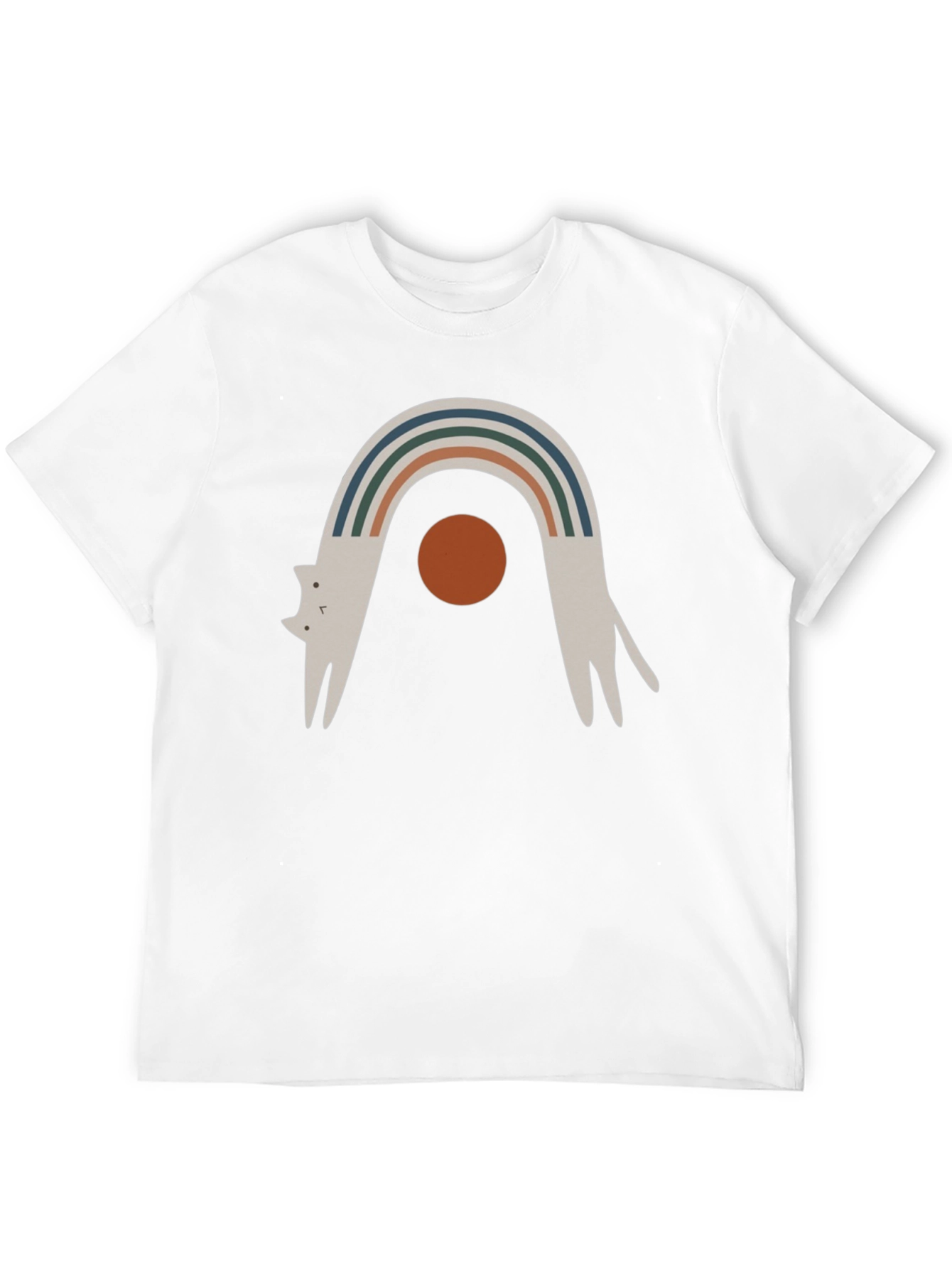 Arched Cat Graphic Tee - Black