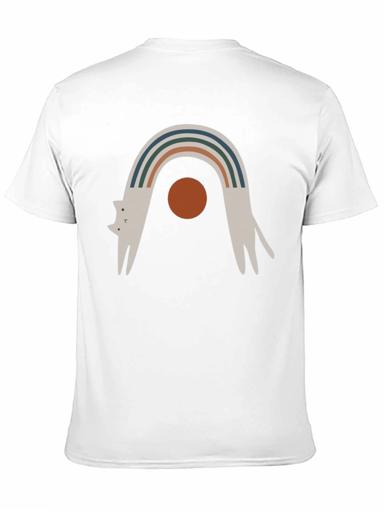 Arched Cat Graphic Tee - Black