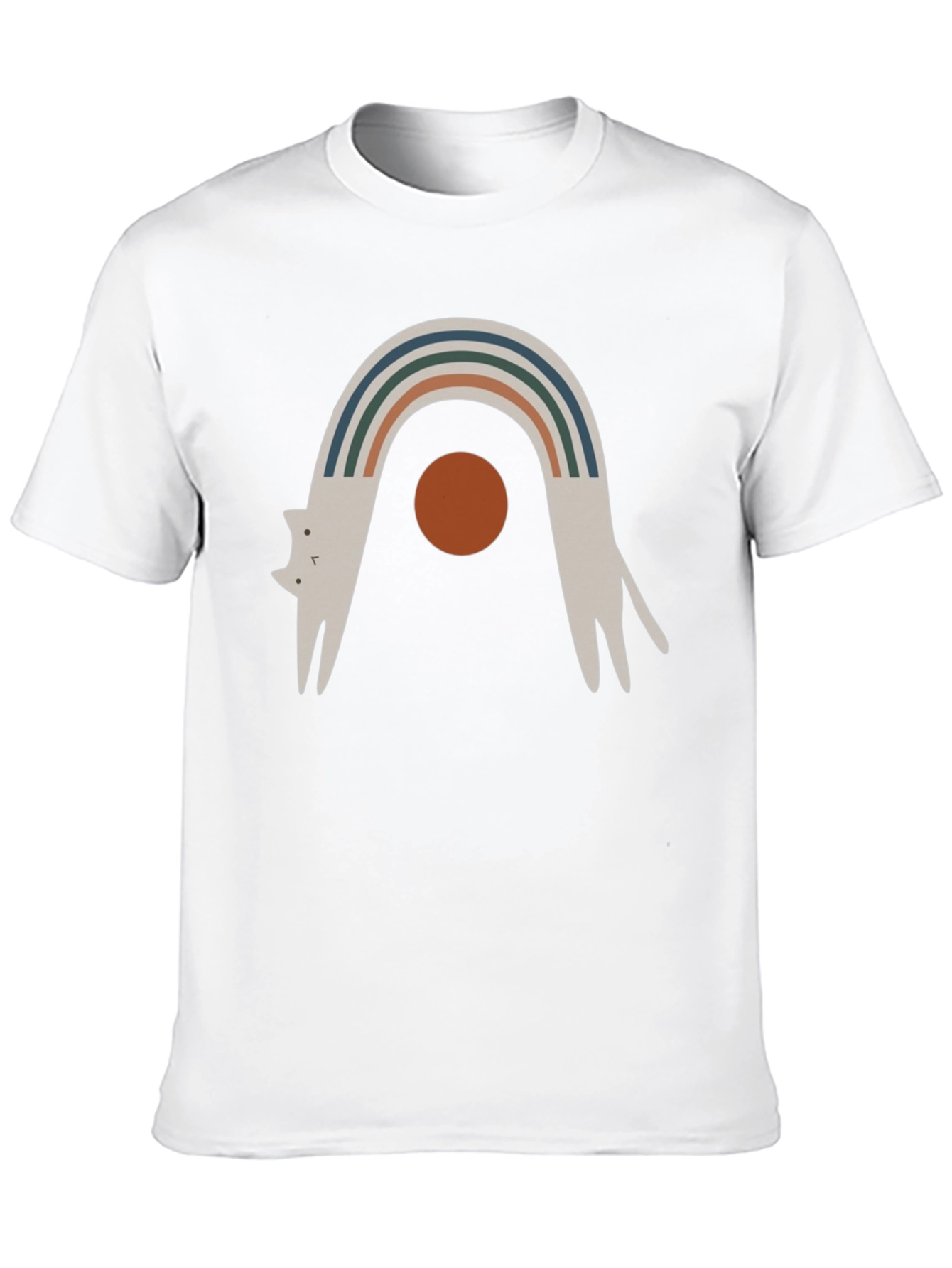 Arched Cat Graphic Tee - Black