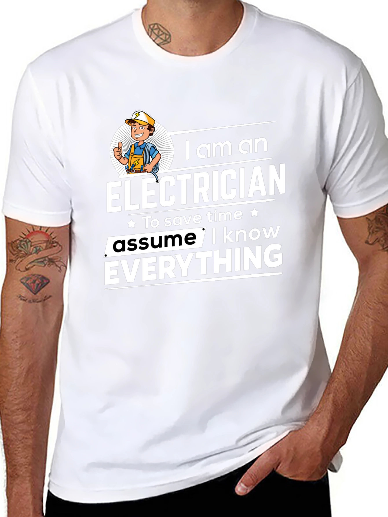 Electrician Funny T-Shirt: I Know Everything