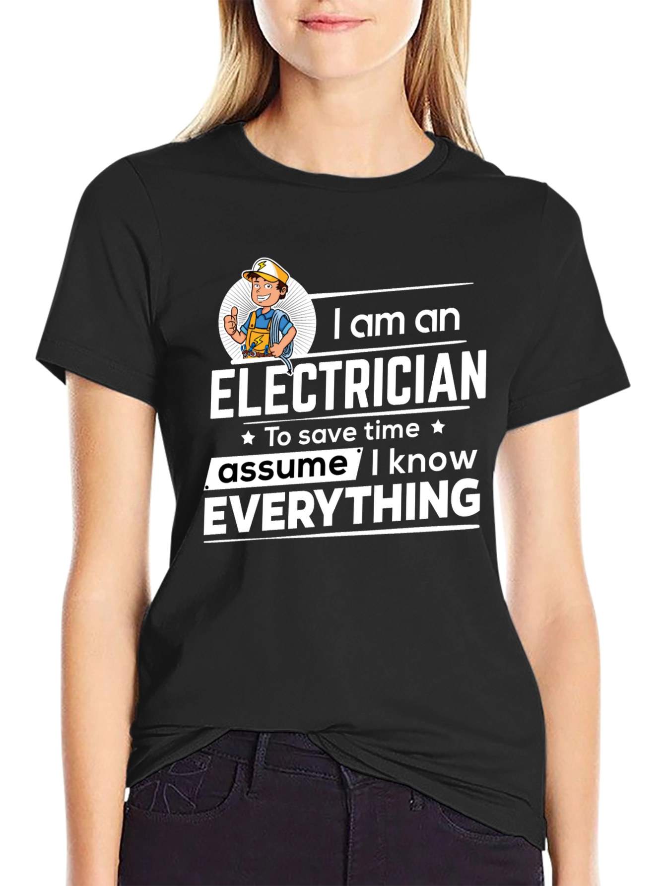Electrician Funny T-Shirt: I Know Everything