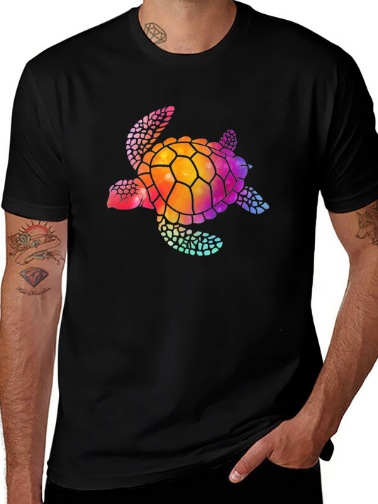 Colorful Sea Turtle Graphic T-Shirt