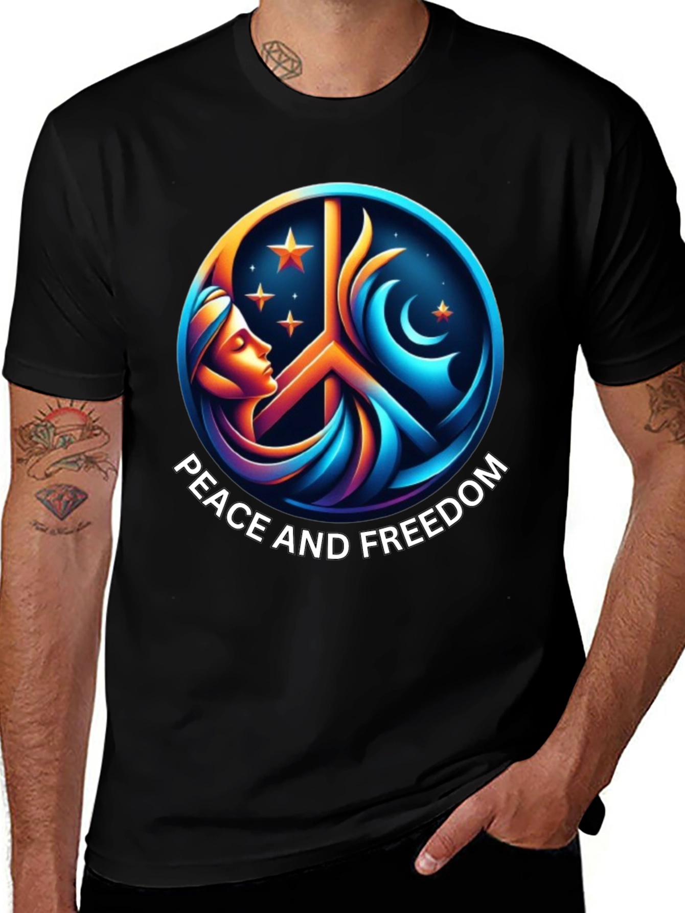 Peace and Freedom Graphic T-Shirt
