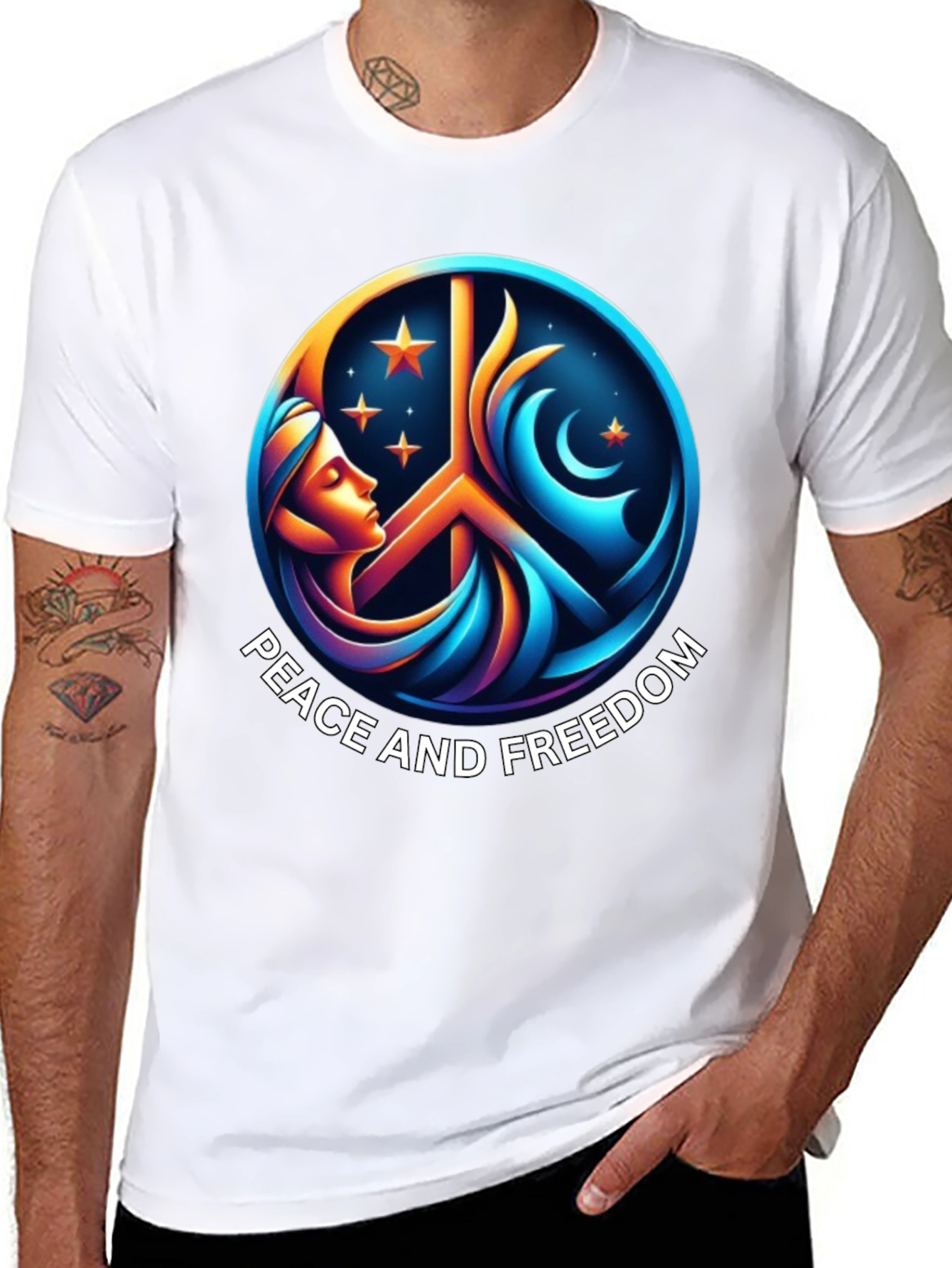Peace and Freedom Graphic T-Shirt