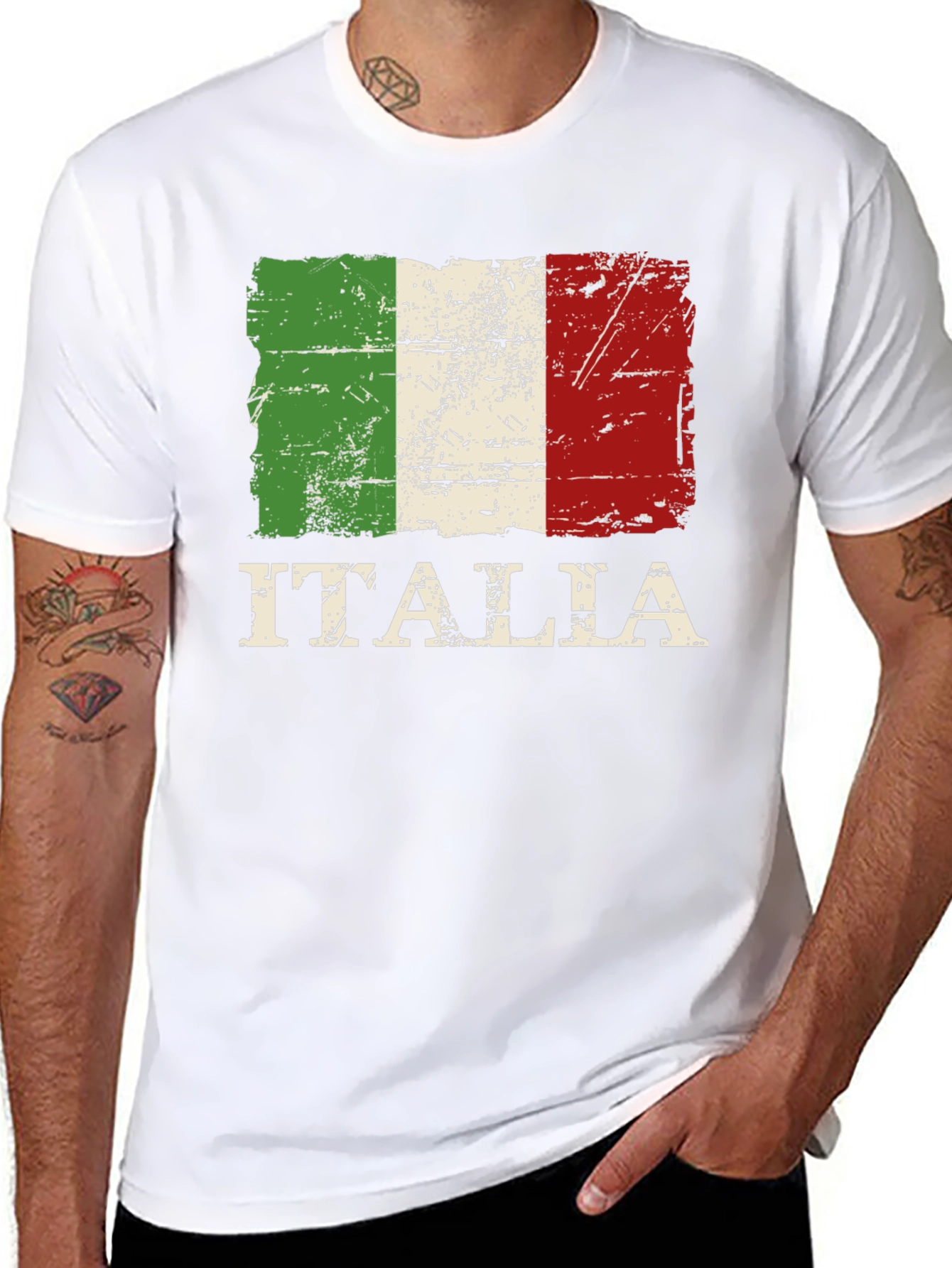 Italia Flag T-Shirt: Distressed Italian Pride Tee