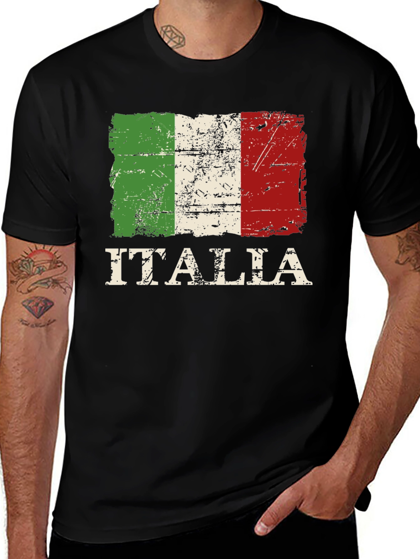Italia Flag T-Shirt: Distressed Italian Pride Tee