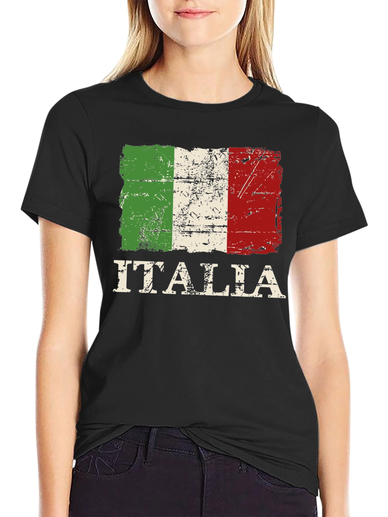 Italia Flag T-Shirt: Distressed Italian Pride Tee