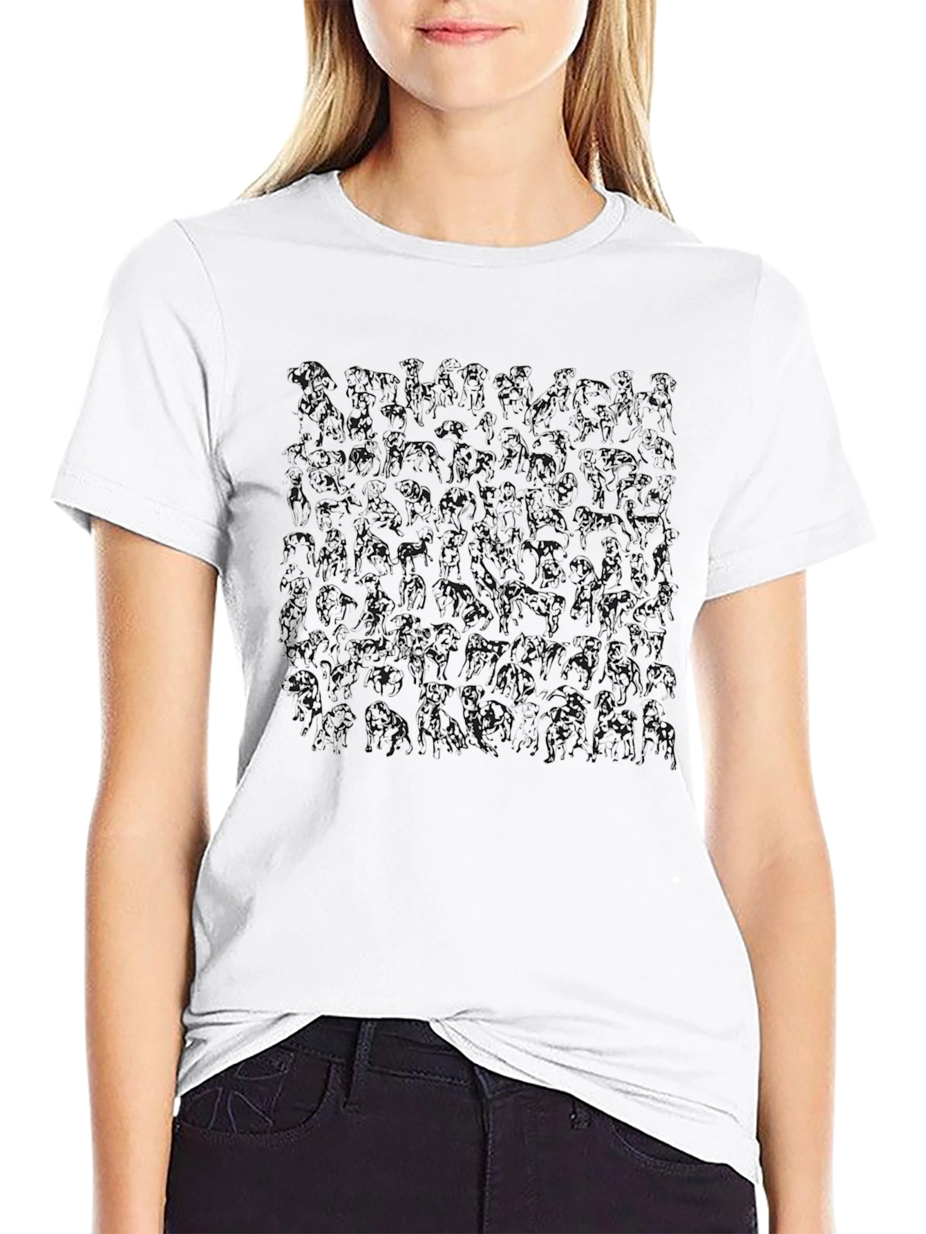 Abstract Gorilla Print Black T-Shirt