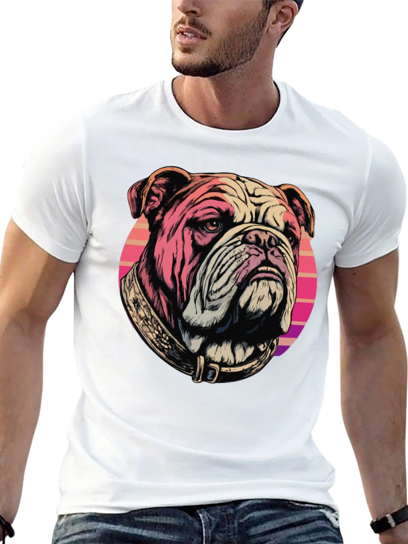 Bulldog T-Shirt: Retro Graphic Tee