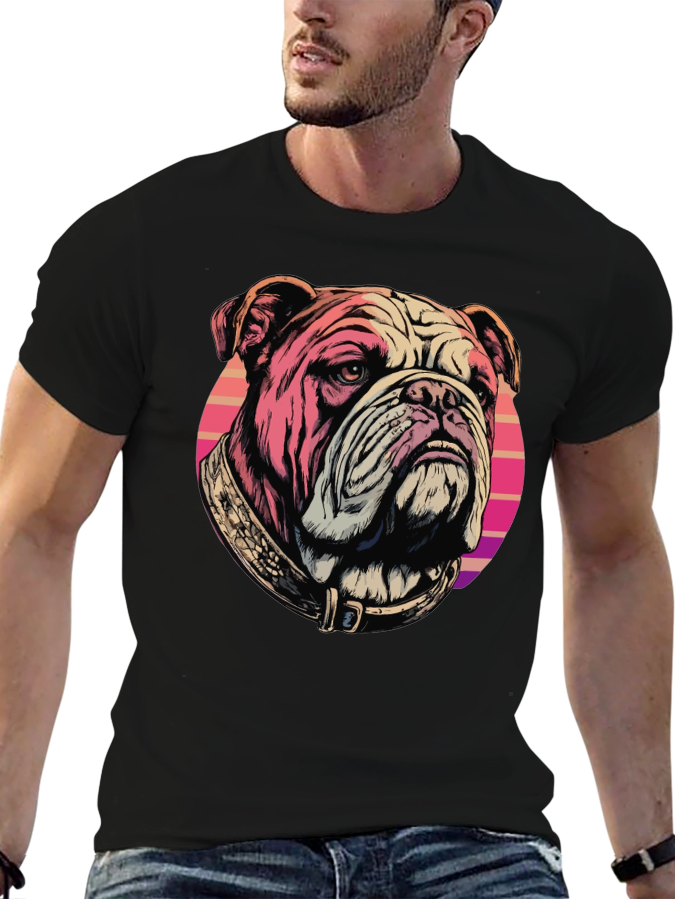 Bulldog T-Shirt: Retro Graphic Tee