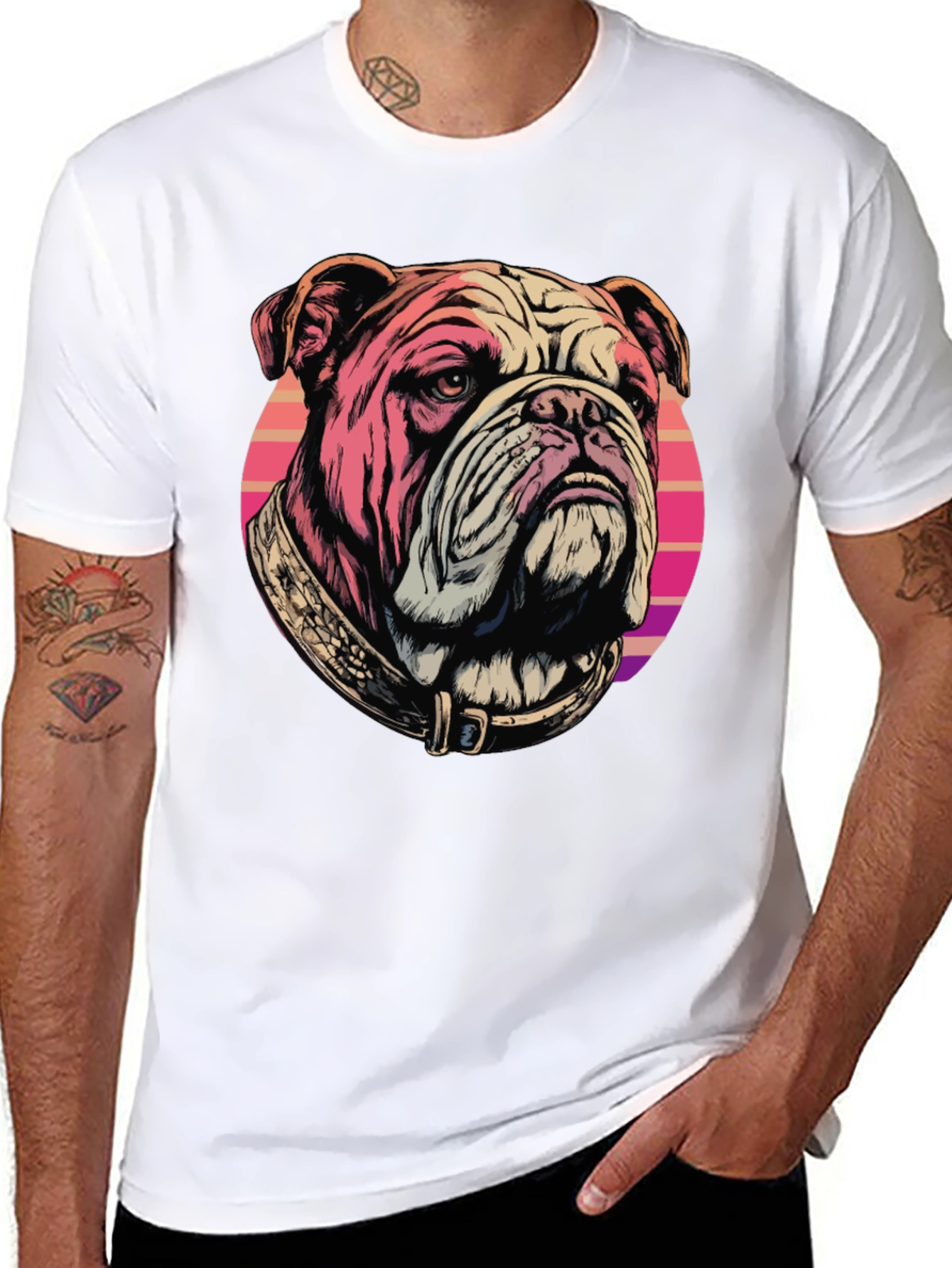 Bulldog T-Shirt: Retro Graphic Tee