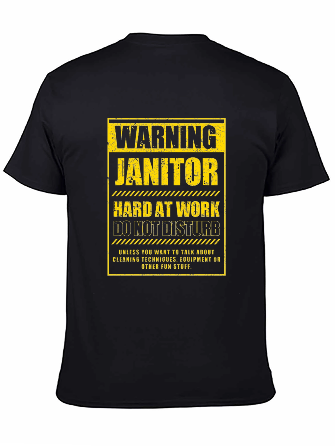 Warning Janitor T-Shirt - Funny Cleaning Crew Apparel