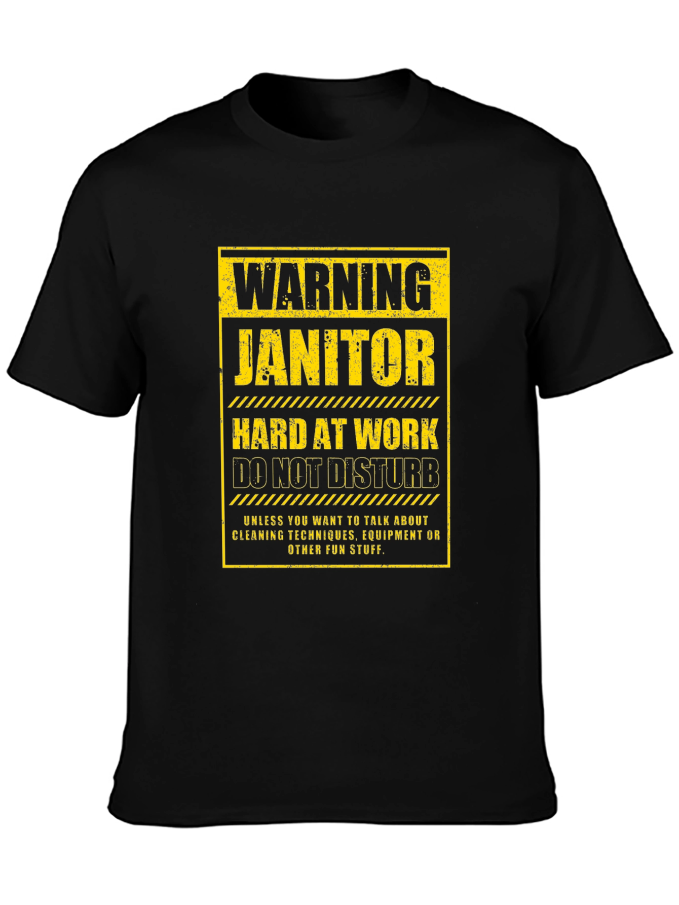 Warning Janitor T-Shirt - Funny Cleaning Crew Apparel