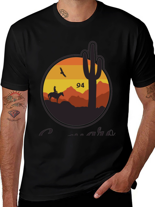 Desert Scene Graphic Tee - Cowboy & Cactus