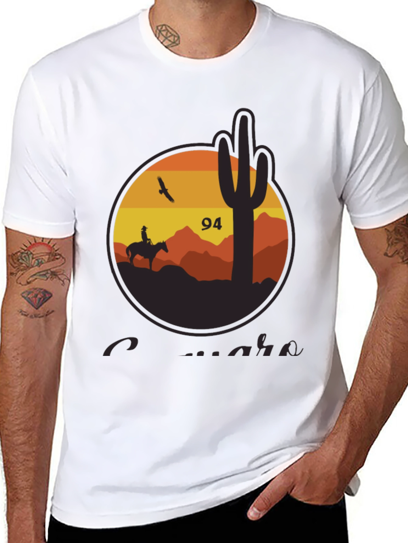 Desert Scene Graphic Tee - Cowboy & Cactus