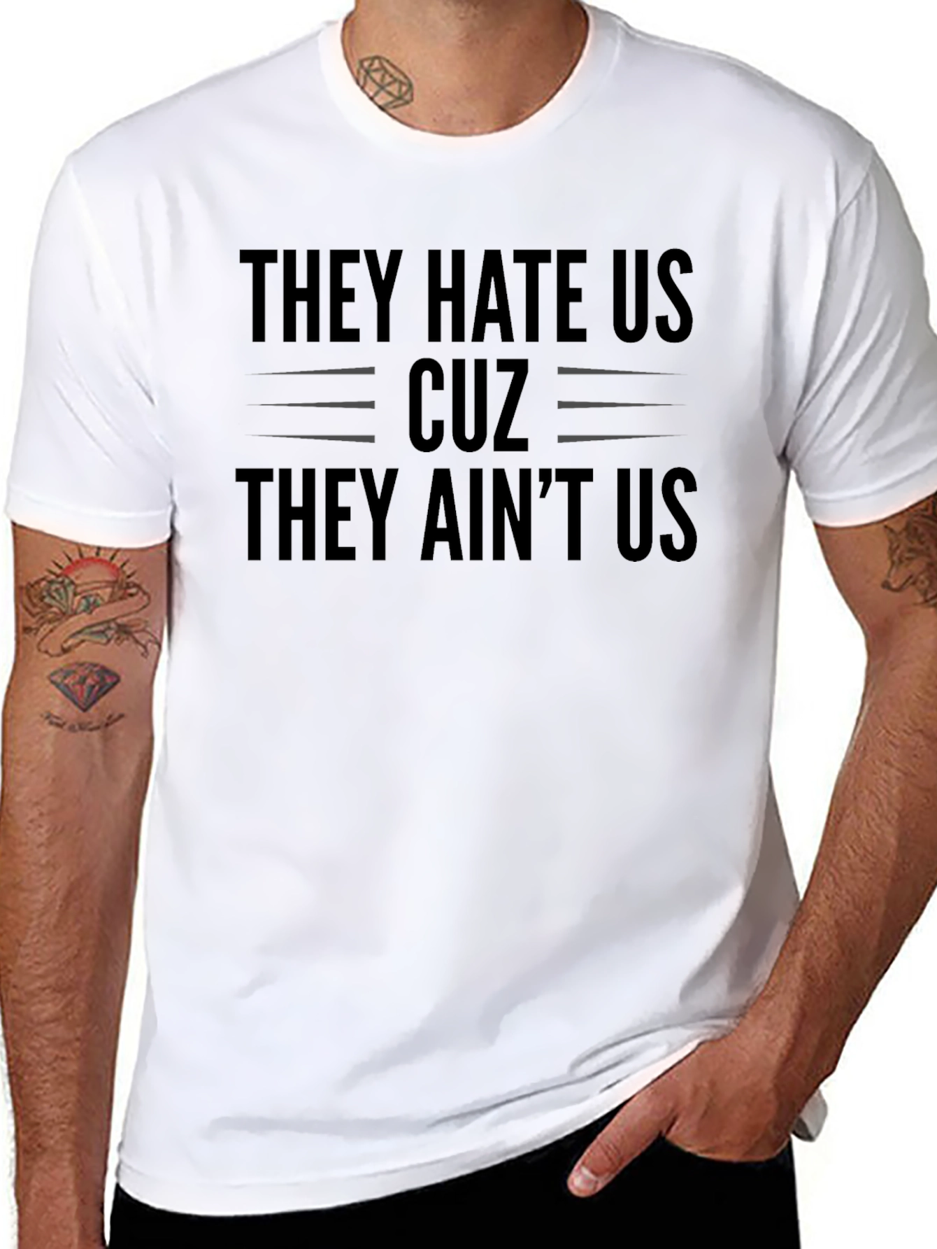 They Hate Us Cuz They Aint Us Black T-Shirt