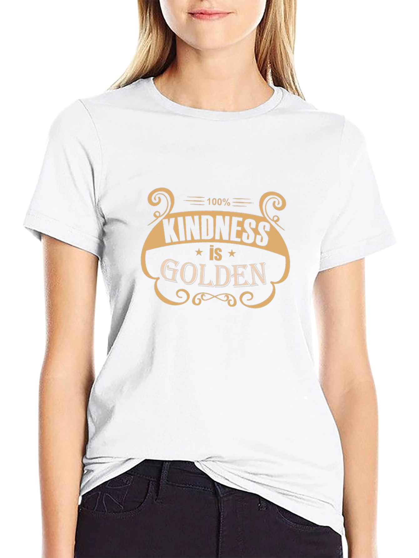 Kindness is Golden Black Graphic Tee