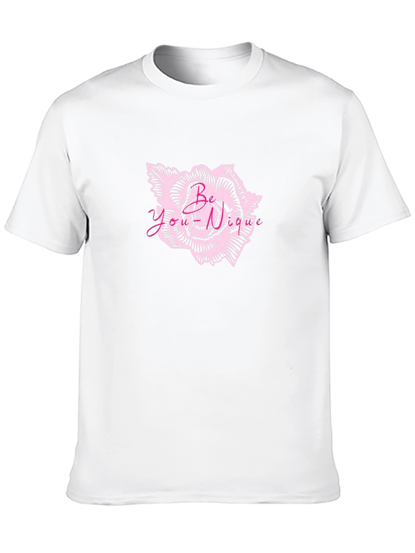 Mens Black Graphic Tee - Rose Print