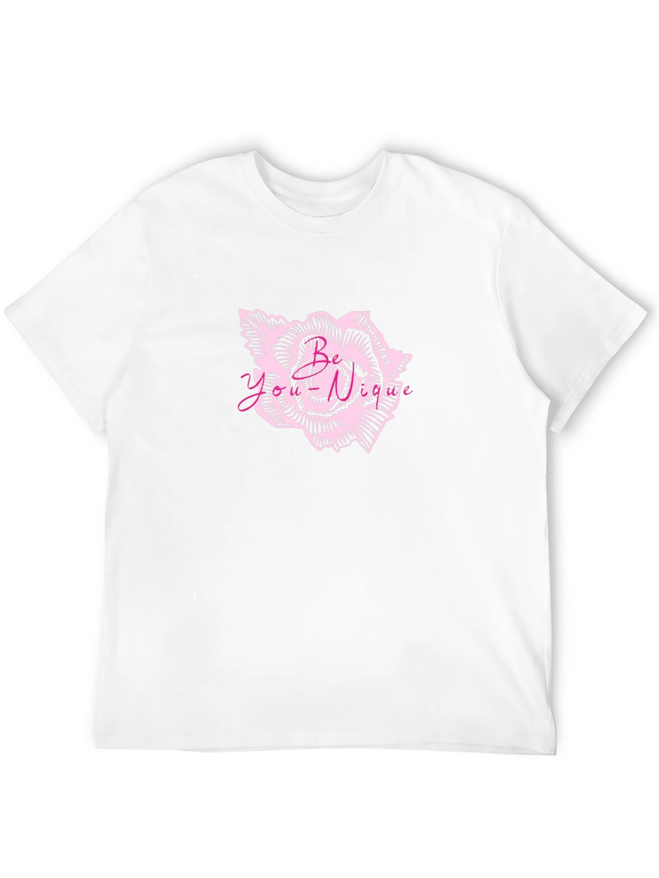 Mens Black Graphic Tee - Rose Print