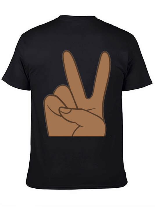Peace Sign Graphic Tee - Black