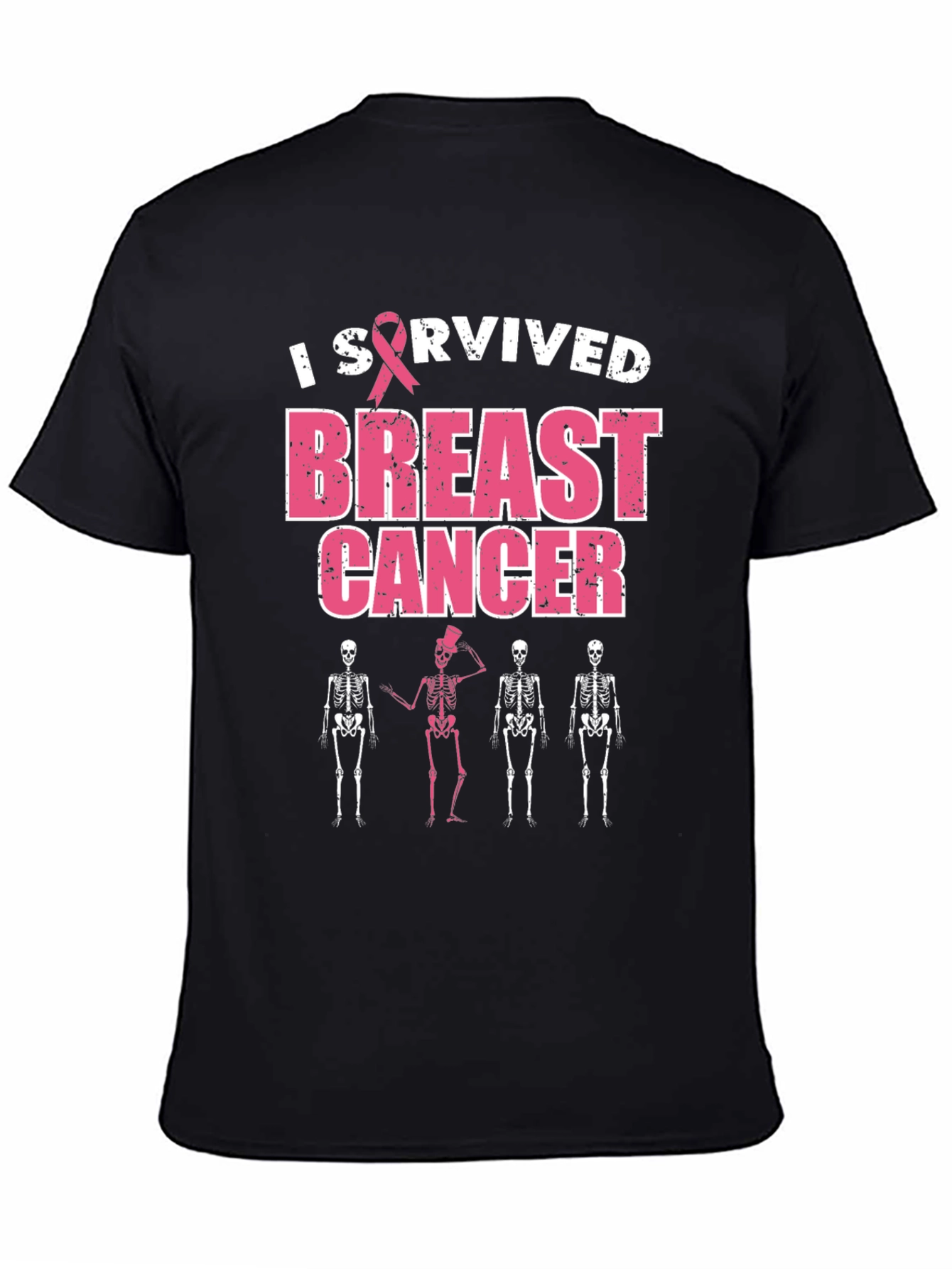 I Survived Breast Cancer Skeleton T-Shirt
