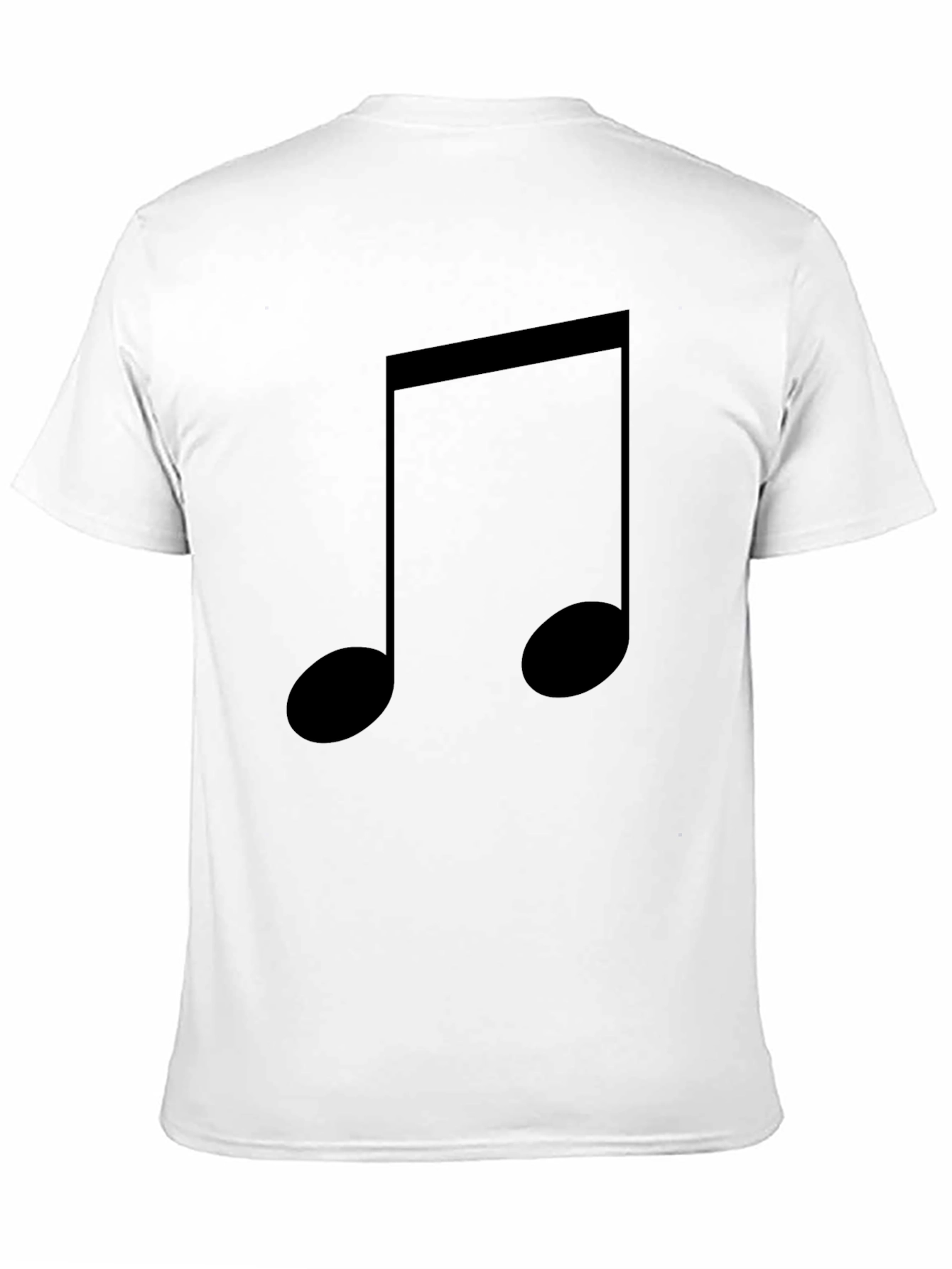 Musical Note Graphic Tee - Classic Black Cotton T-Shirt
