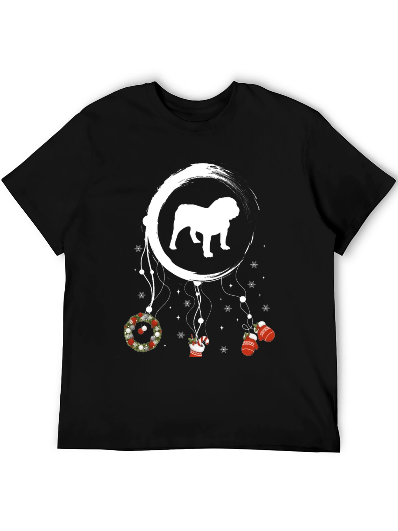Bulldog Christmas Dreamcatcher T-Shirt – Festive Dog Lover Tee