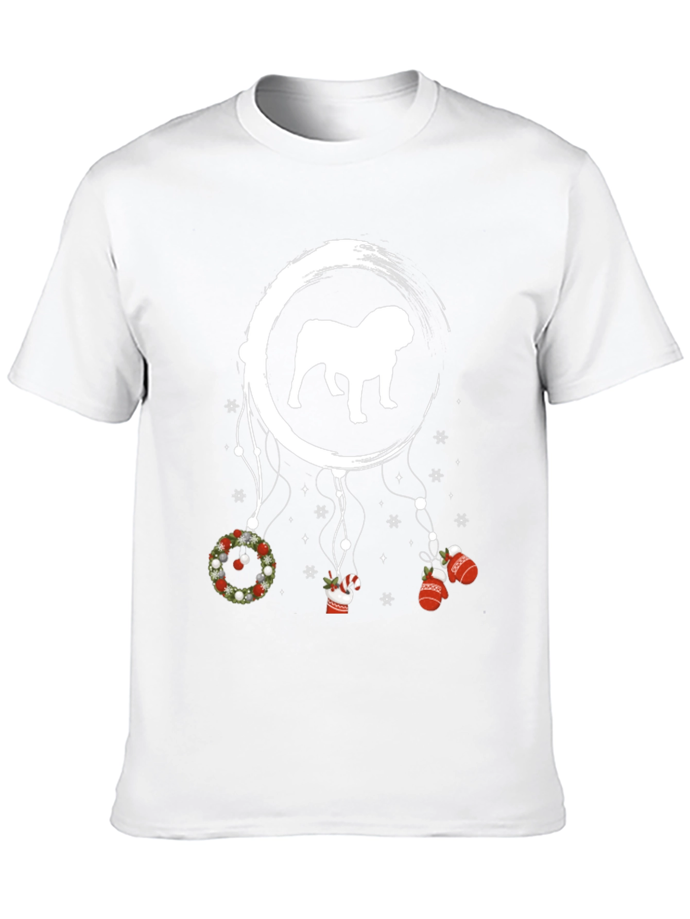 Bulldog Christmas Dreamcatcher T-Shirt – Festive Dog Lover Tee