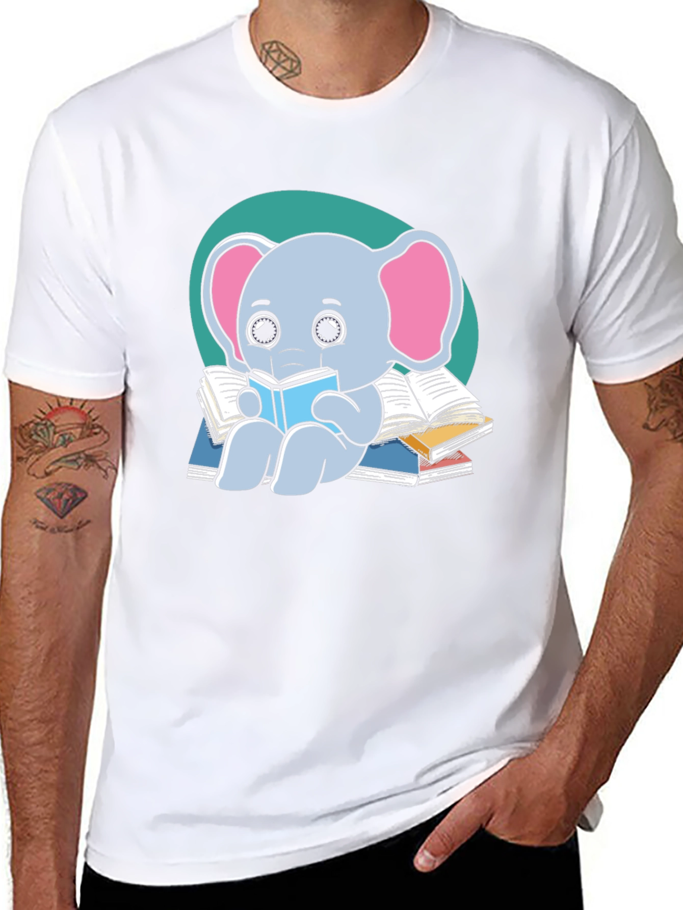 Reading Elephant T-Shirt