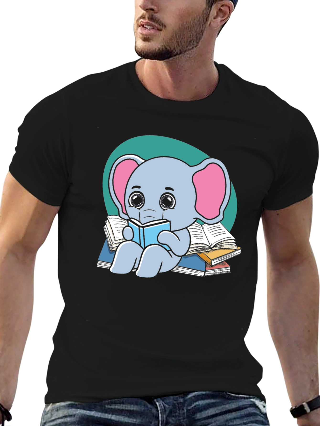 Reading Elephant T-Shirt