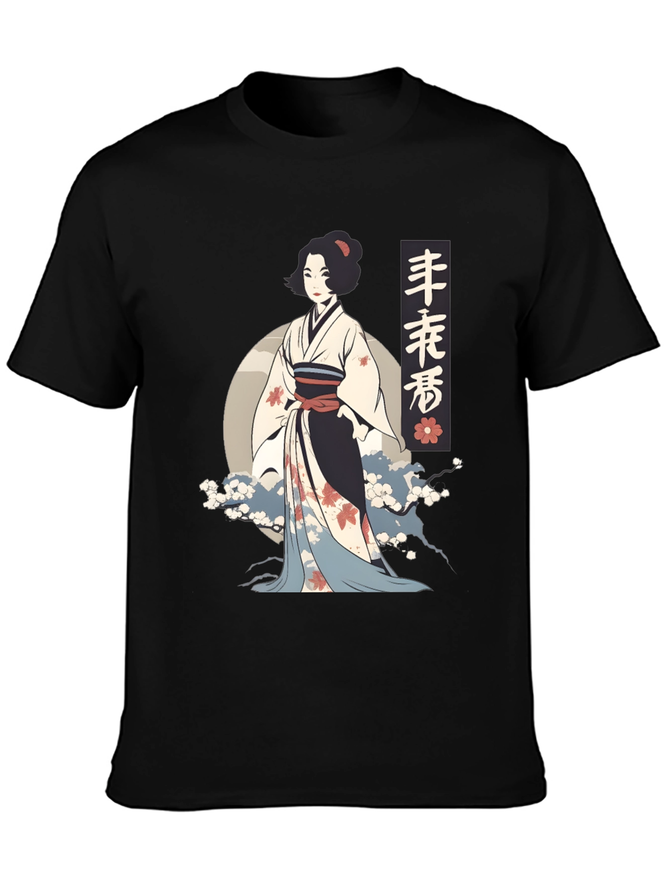 Geisha Graphic Tee - Artistic Japanese Style