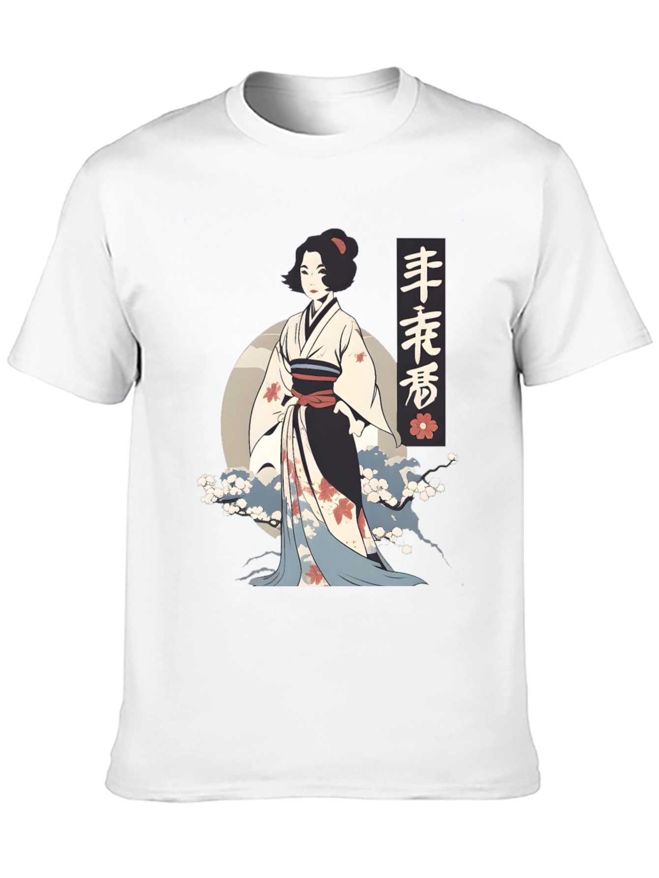 Geisha Graphic Tee - Artistic Japanese Style