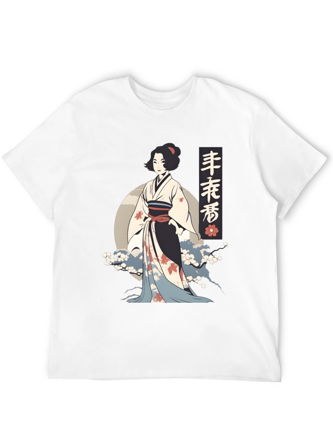 Geisha Graphic Tee - Artistic Japanese Style