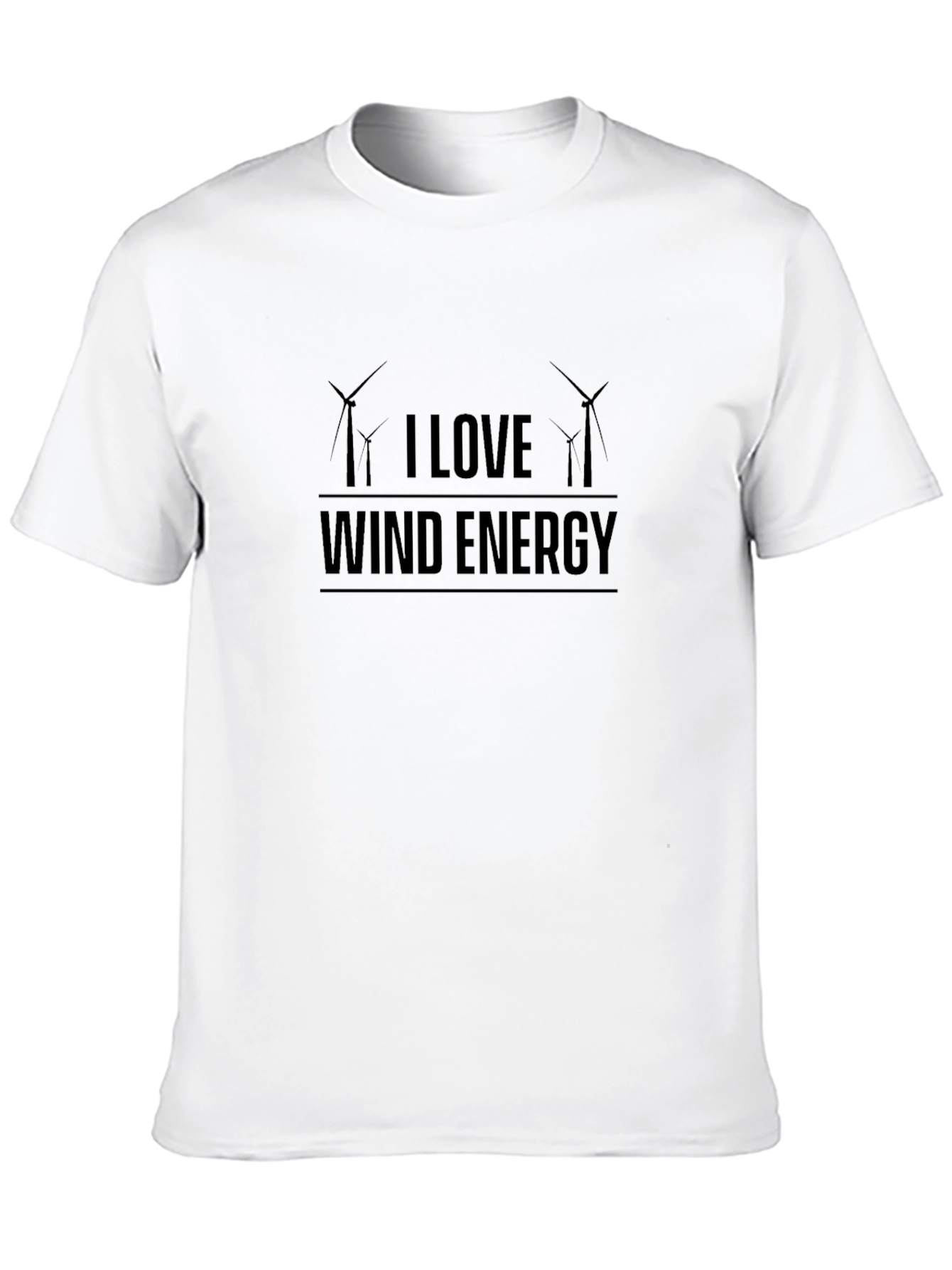 I Love Wind Energy T-Shirt - Black